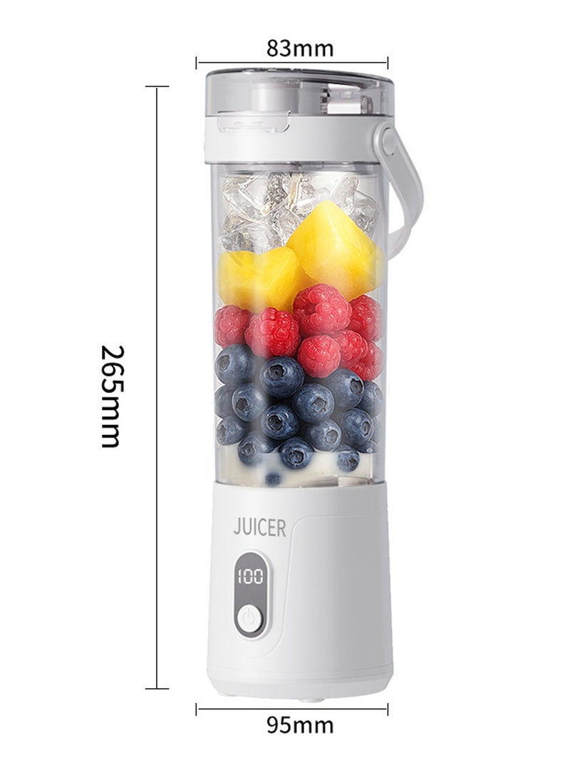 Portable Blender,Portable Wireless Juicer Cup, 12-Blade High-Speed Blender, 600ML Large Capacity Personal Smoothie Maker, Food-Grade Safe Material, Long Battery Life Rechargeable USB-C Juicer Cup, Grey Portable Blender for Juice, Shake, Smoothies, Protein Drinks, Gym, Office, Travel, Outdoor Use - Image 2