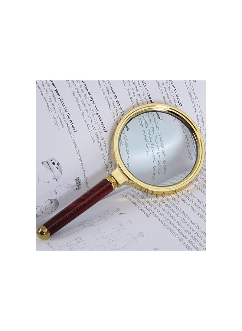 90mm Magnifying Glass with Handle – Optical Grade Glass Lens for Reading, Inspection, Jewelry, Hobbies – Lightweight Handheld Magnifier for Seniors & Kids  - Image 2