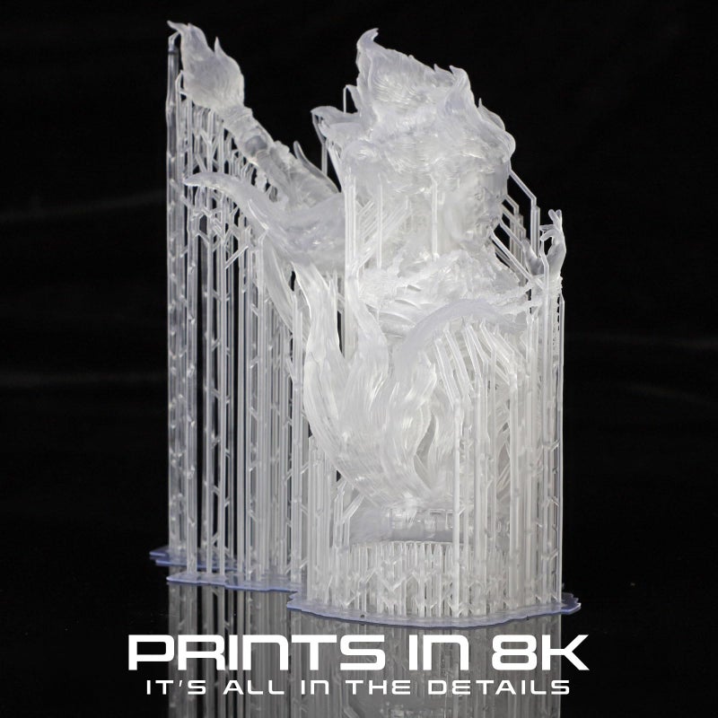 HATCHBOX 8K 3D Printer Resin Pro, High Precision Low Odor UV Curing 405nm Photopolymer 3D Printing Resin Liquid for LCD DLP Printing, 1000g Clear - Image 3