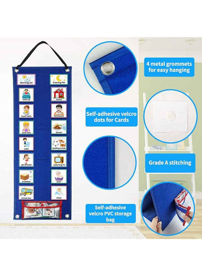 erorex Visual Schedule Chart For Kids Daily Routine Cards 70 Pieces Multiple Kids Routine Cards Behavioral Tool Wall Planner Home School Chores Outings  - Image 3