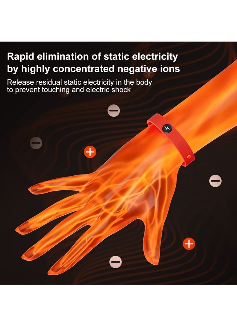 SYOSI سوار معصم مضاد للكهرباء الساكنة، سوار معصم مضاد للكهرباء الساكنة، سوار معصم مضاد للكهرباء الساكنة، سوار معصم قابل للتعديل، سوار إزالة الكهرباء الساكنة، سوار إزالة التفريغ للرجال والنساء - Image 4