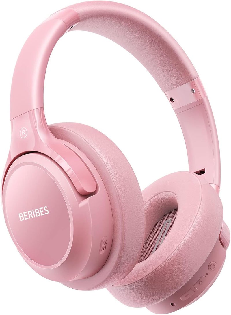 BERIBES Wireless Headphones Over Ear, 65H Playtime and 6 EQ Music Modes Bluetooth Headphones with Microphone, HiFi Stereo Foldable Lightweight Headset, Deep Bass for Home Office Cellphone PC Ect. - Image 1