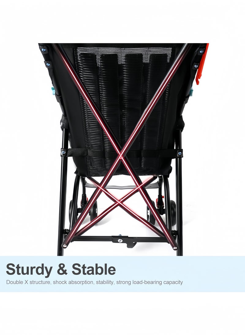 GGEROU Lightweight Travel Stroller Foldable Pram Infant Stroller Cabin Pram Umbrella Stroller  - Image 3