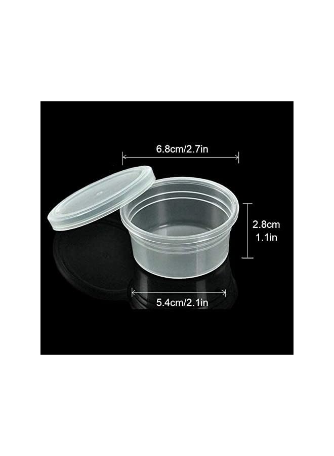Zaboon Containers 24 Pack Leakproof Clear Plastic Foam Ball Storage Cups Storage Jars Containers With Lids Slime Pots Tubs - Image 2