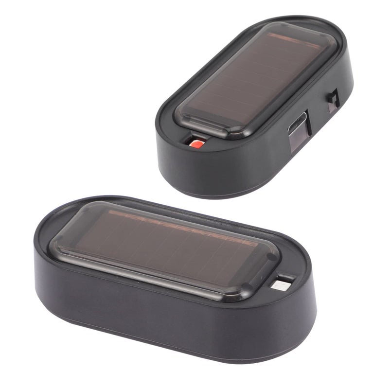 2 قطعة لمبة إنذار شمسية للسيارة لمنع السرقة ضوء LED يعمل بالطاقة عبر USB سلامة المركبات - Image 2