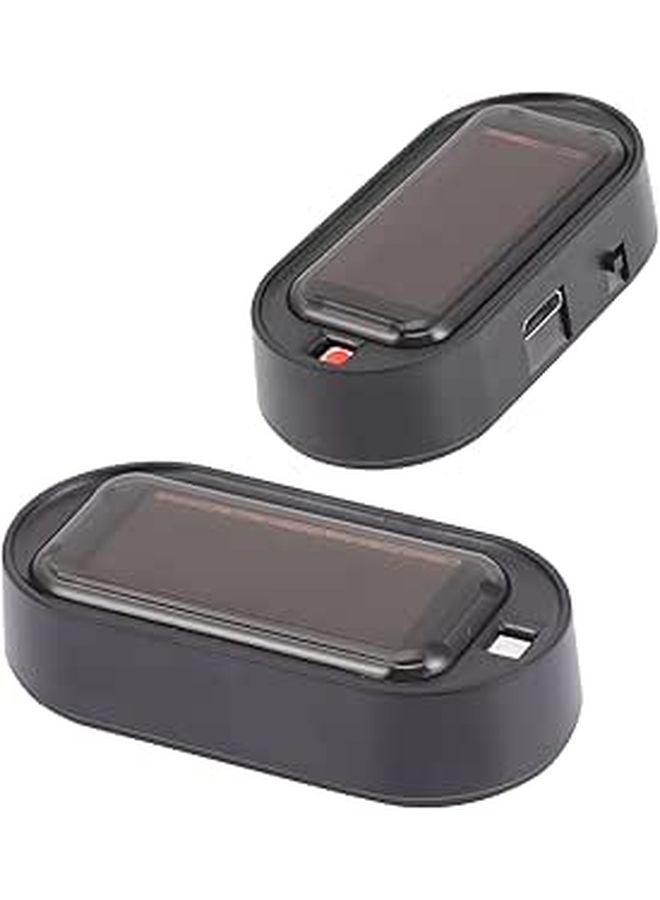 2 قطعة لمبة إنذار شمسية للسيارة لمنع السرقة ضوء LED يعمل بالطاقة عبر USB سلامة المركبات - Image 1