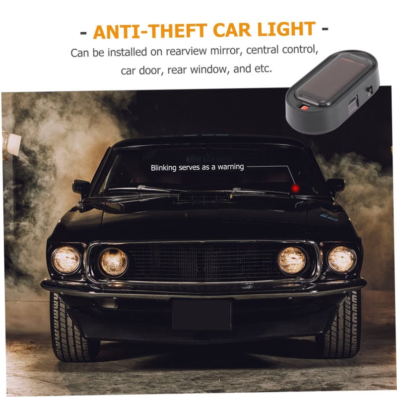 2 قطعة لمبة إنذار شمسية للسيارة لمنع السرقة ضوء LED يعمل بالطاقة عبر USB سلامة المركبات - Image 4