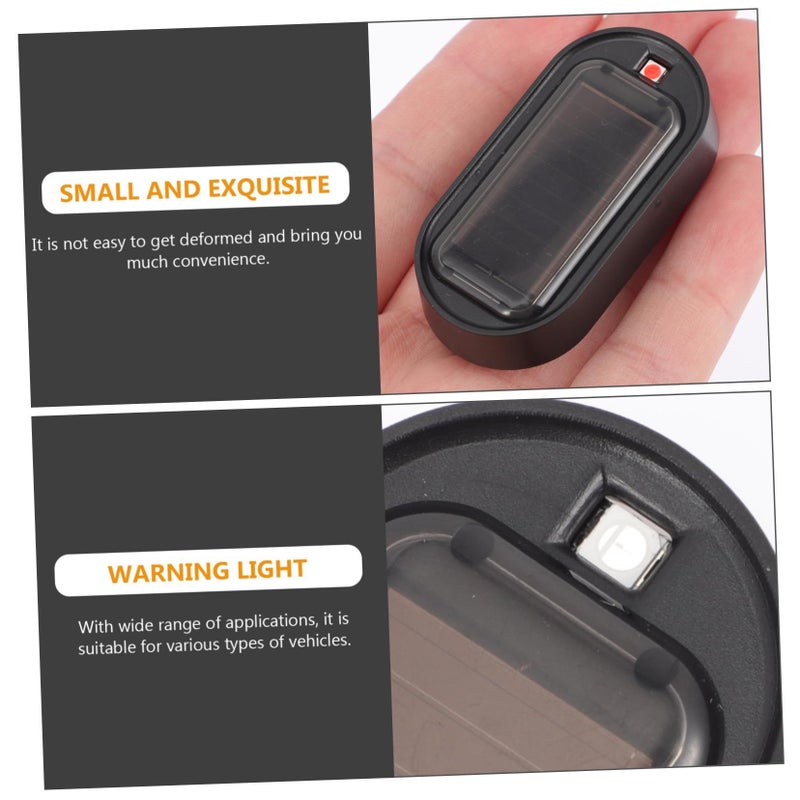 2 قطعة لمبة إنذار شمسية للسيارة لمنع السرقة ضوء LED يعمل بالطاقة عبر USB سلامة المركبات - Image 5