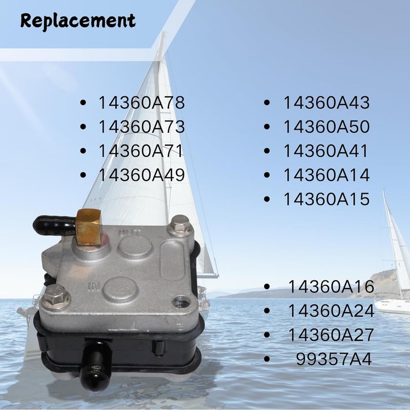 SeaSierra 14360A78 Fuel Pump for Mercury 2 Stroke 30-300 HP Outboard - Image 3