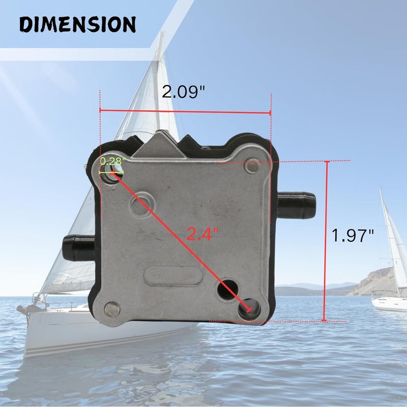 SeaSierra 14360A78 Fuel Pump for Mercury 2 Stroke 30-300 HP Outboard - Image 2