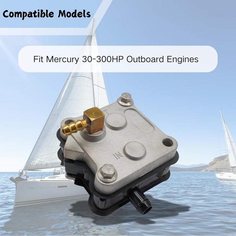 SeaSierra 14360A78 Fuel Pump for Mercury 2 Stroke 30-300 HP Outboard - Image 4