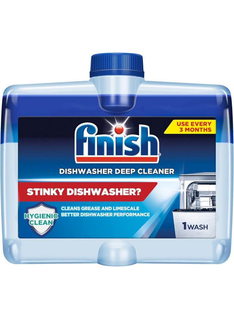 Finish Finish Dishwasher Cleaner Liquid, Deep Cleans Hidden Grease & Limescale, Fights Odors & Maintains Performance, 3 Month Supply, 8.45oz, 1 Bottle  - Image 1