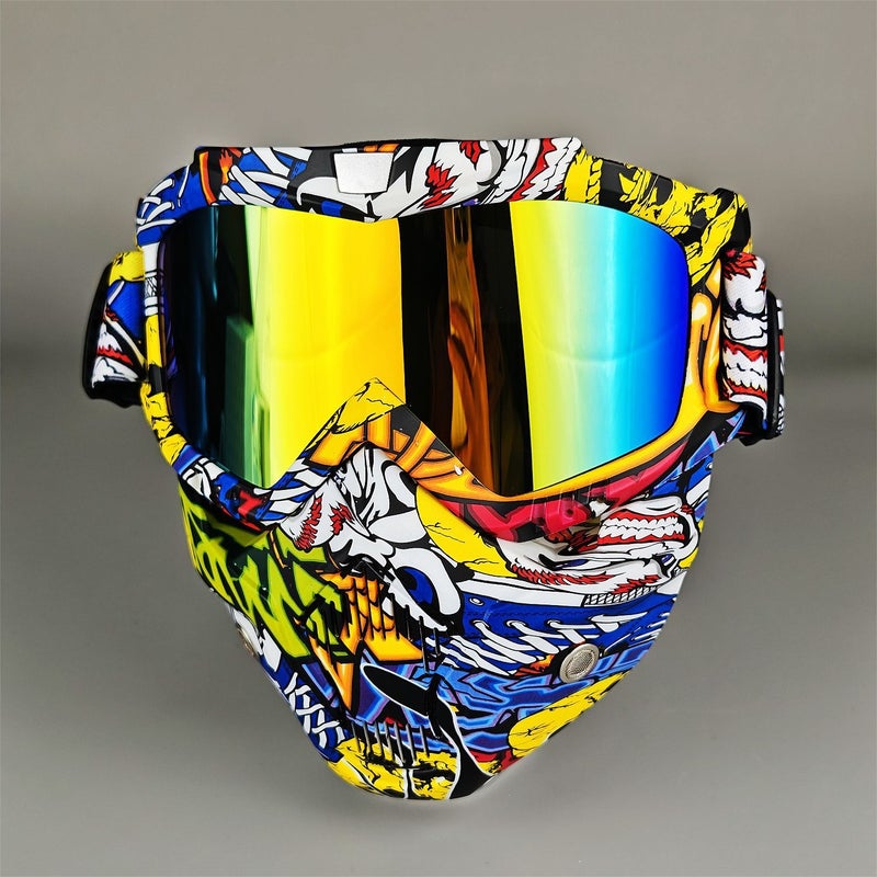 Men's and Women's Windproof Ski & Cycling Mask - Skull Design for Outdoor Sports, Motorcycle Riding, and Novelty Gifts