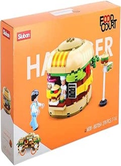 Sluban Sluban Hamburger Food Court Shaped Building Blocks Toy for Kids - 276 Pieces 