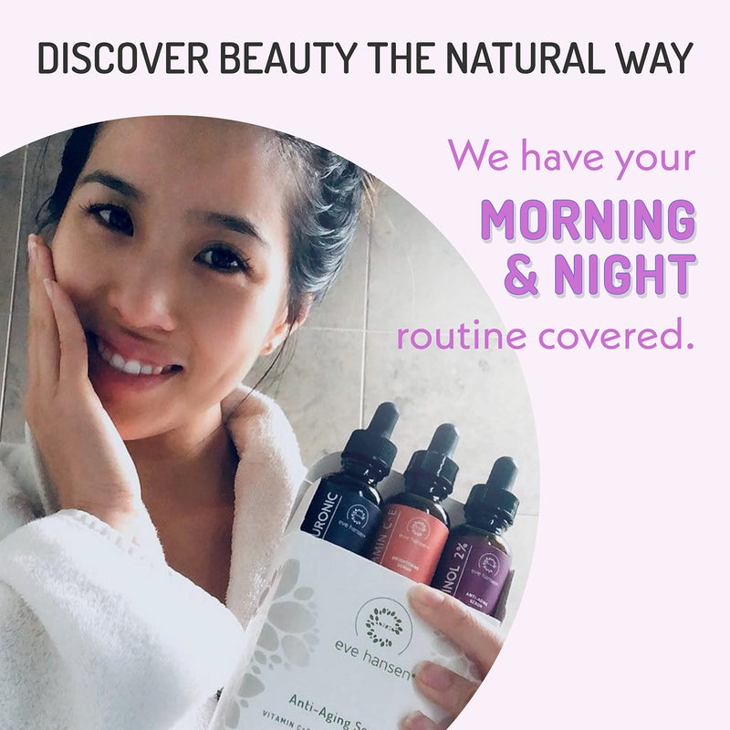 Eve Hansen Retinol Serum for Face 2% | (2oz) Facelift in a Bottle Wrinkle Filler Pore Minimizer Anti Aging Serum | Organic Retinol Anti Wrinkle Serum, Vitamin A Serum, Hyaluronic Acid - Image 5