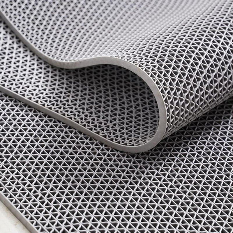 TIB Anti Skid Multipurpose PVC Rubber Mat for Floor Swimming Pool Mat Shower Mat Carpet Rainmat Bathroom Mat Waterproof Entrance Doormat Grey 4X3 Feet - Image 1