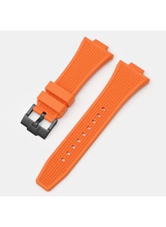 Arabest 1 x 5 pcs PRX Series Watch Bands Silicone 12mm Orange black buckle with double switch lugs 