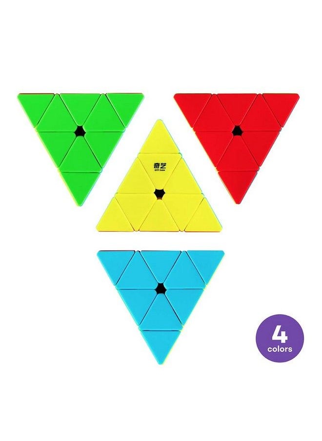 D-FantiX - Qiyi Qiming Pyramid Stickerless Speed Cube Triangle Cube Puzzle - Image 1