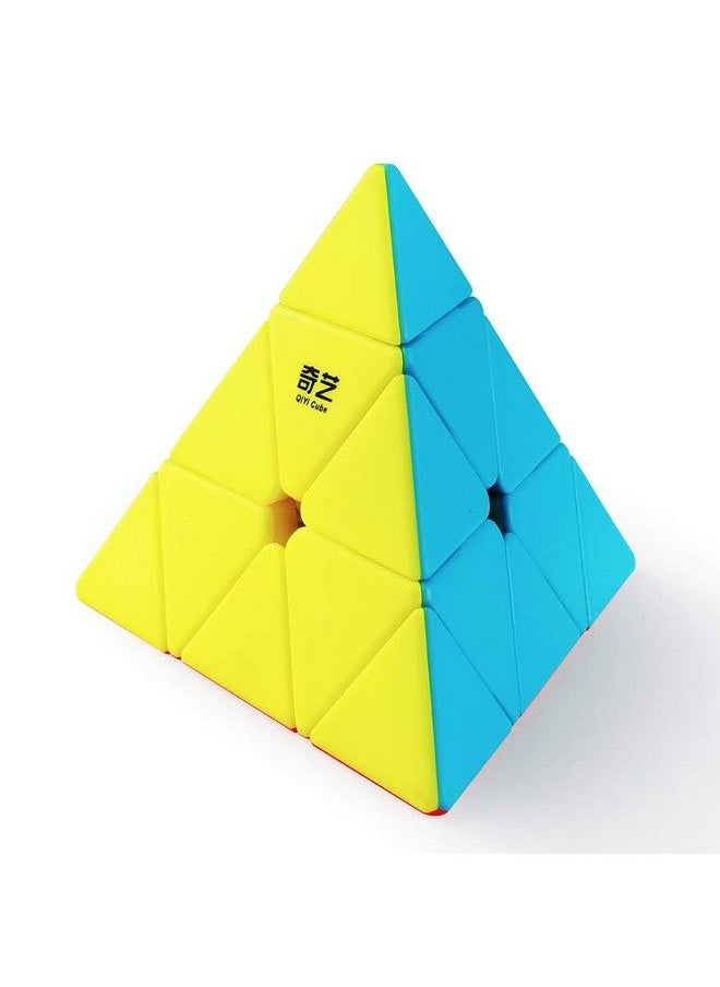 D-FantiX - Qiyi Qiming Pyramid Stickerless Speed Cube Triangle Cube Puzzle - Image 1