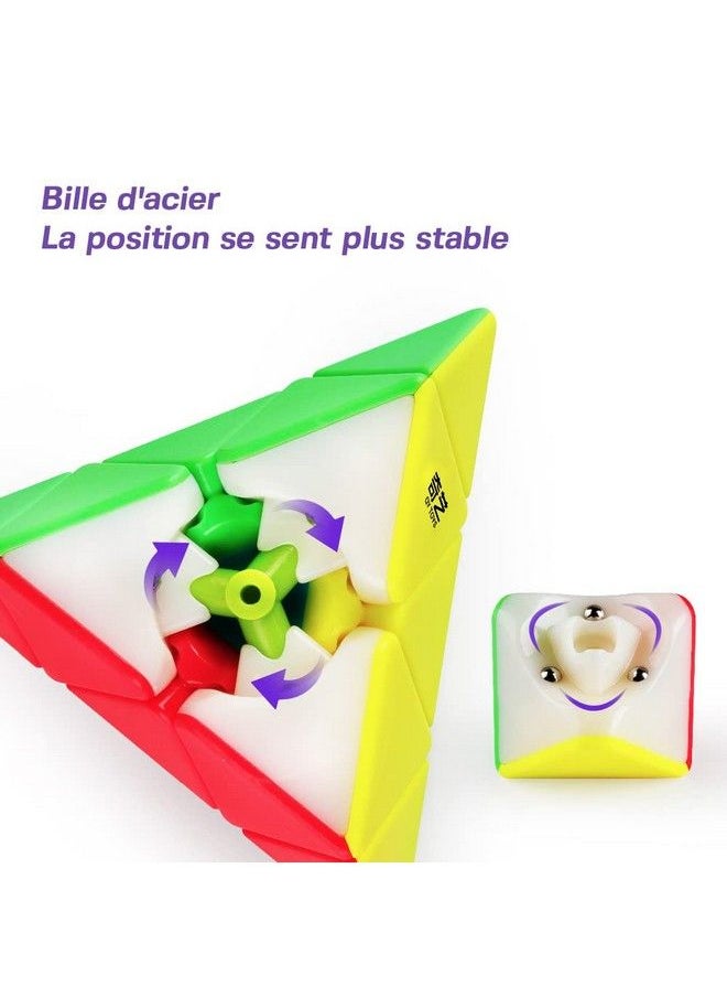D-FantiX - Qiyi Qiming Pyramid Stickerless Speed Cube Triangle Cube Puzzle - Image 1