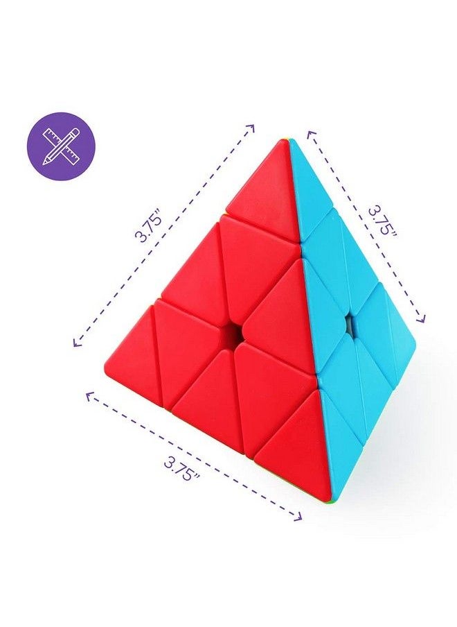 D-FantiX - Qiyi Qiming Pyramid Stickerless Speed Cube Triangle Cube Puzzle - Image 1