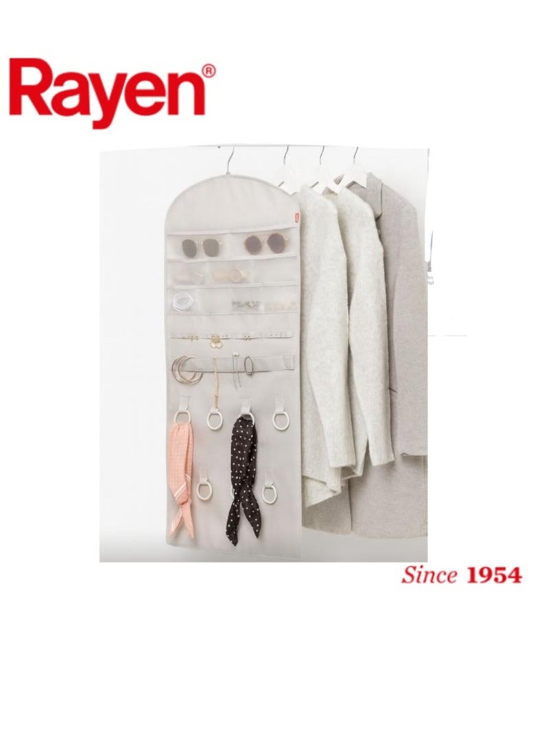 ريان منظّم مجوهرات وإكسسوارات للتعليق داخل الخزانة – متعدد الجيوب – براند أوروبي – تنظيم مثالي وتوفير مساحة - Image 1