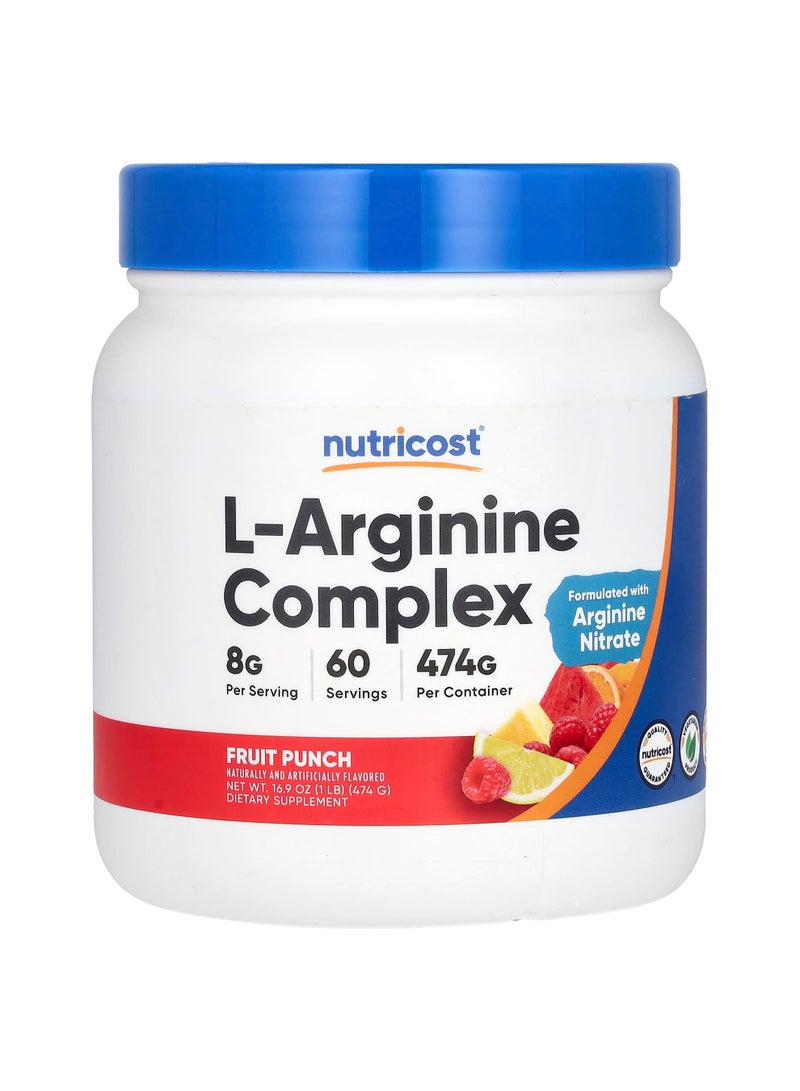 Nutricost L-Arginine Complex, Fruit Punch, 16.9 oz (474 g)