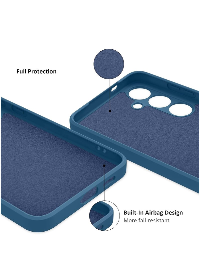 MIGOFAST Samsung Galaxy S24 FE 5G 2024 Premium Liquid Silicone Case Jelly Cover Blue - Image 3