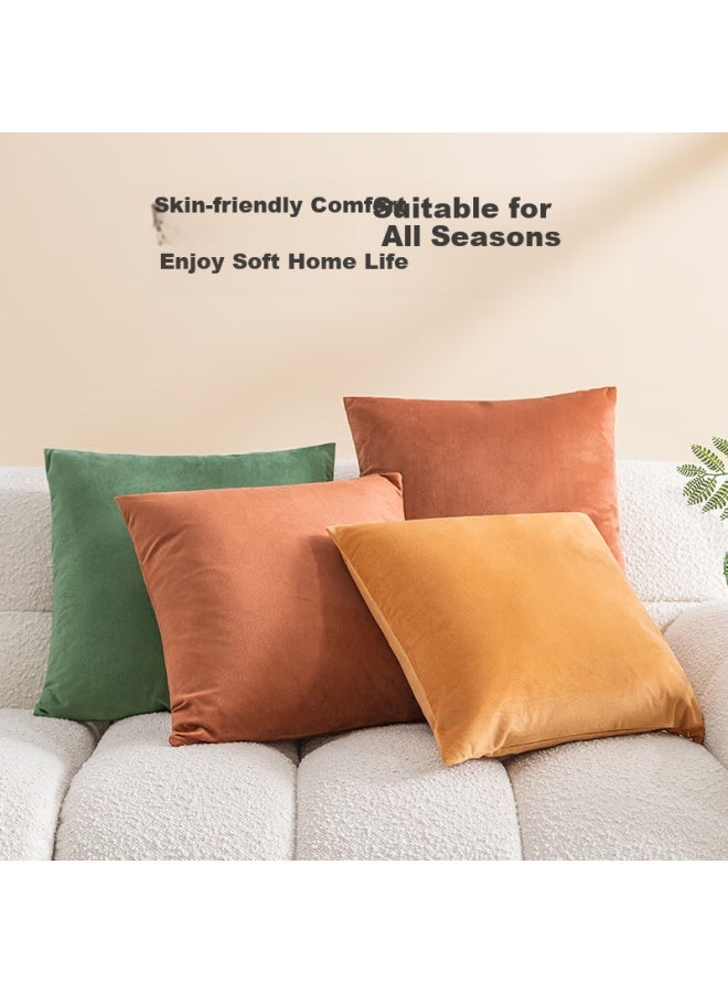 JD.com Jd Cotton Candy Pillow Super Soft Cotton Velvet Sofa Bed Head Living Room Office Lumbar Pillow Honey Orange 45X45Cm - Image 2