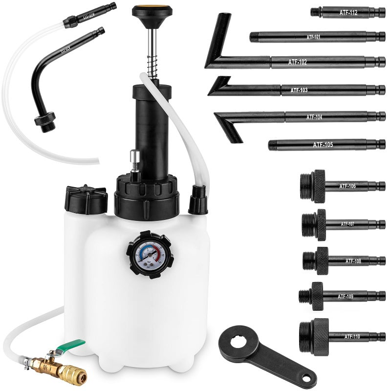 BetyBedy 3L Transmission Fluid Pump Kit Fluid Transfer Pump with 13PCS ATF Adapters Manual Transmission Oil Pump for Automotive Oil Filling System Manual ATF Fluid Transfer Pump for Oil
