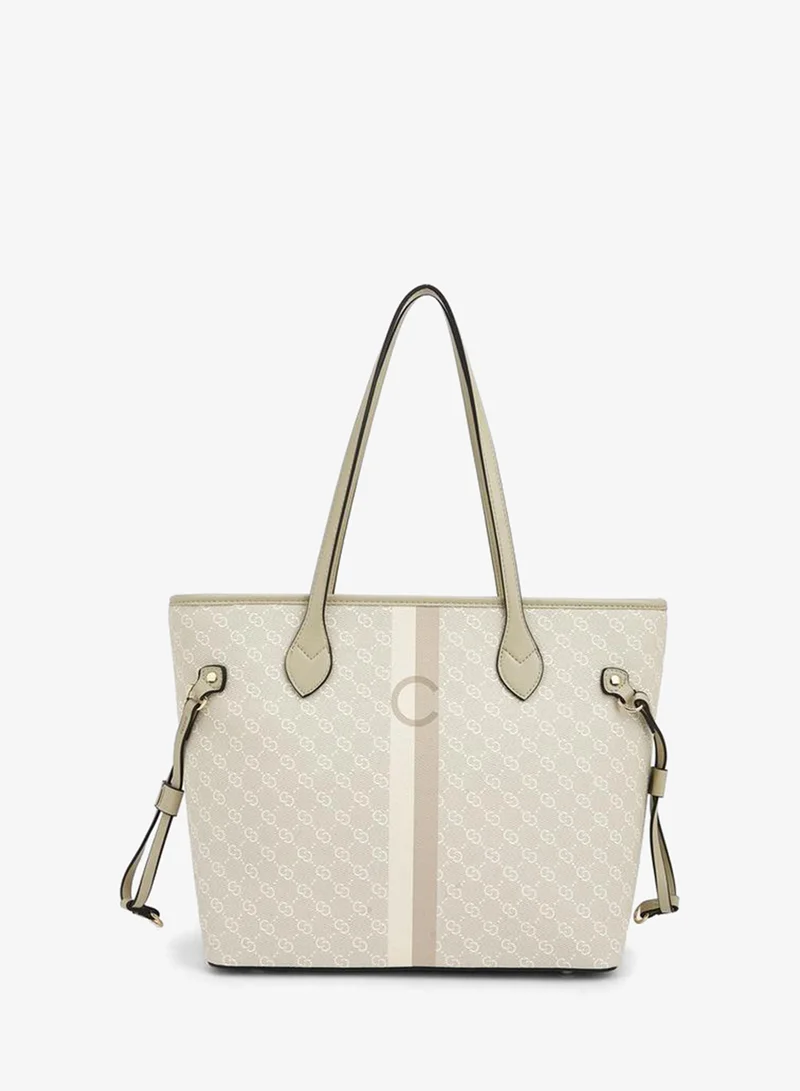 Celeste Monogram Print Tote Bag With Wallet