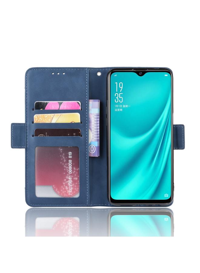 اس-توب جراب لهاتف Oppo Reno A بتصميم محفظة من الجلد بنمط جلد العجل مع فتحة بطاقة منفصلة - Image 5