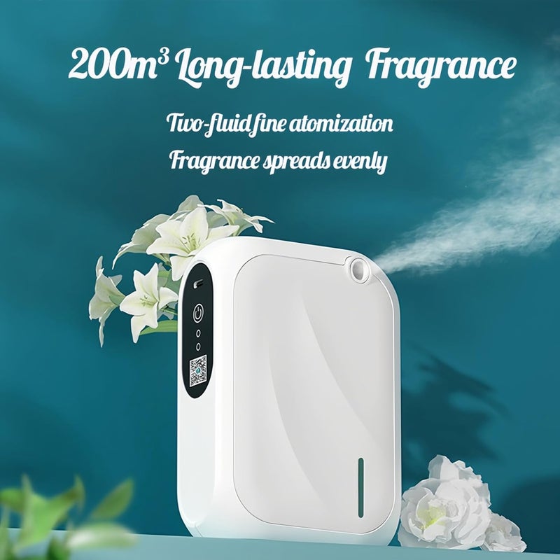 Tazweeq Bluetooth Essential Oil Diffuser, Aromatherapy Diffuser with APP Control, Smart Scent Air Machine, 200m³ Area Fragrance Expansion, Aroma Diffuser for Home, Hotel, Gym, Office, Spa (White) - Image 2