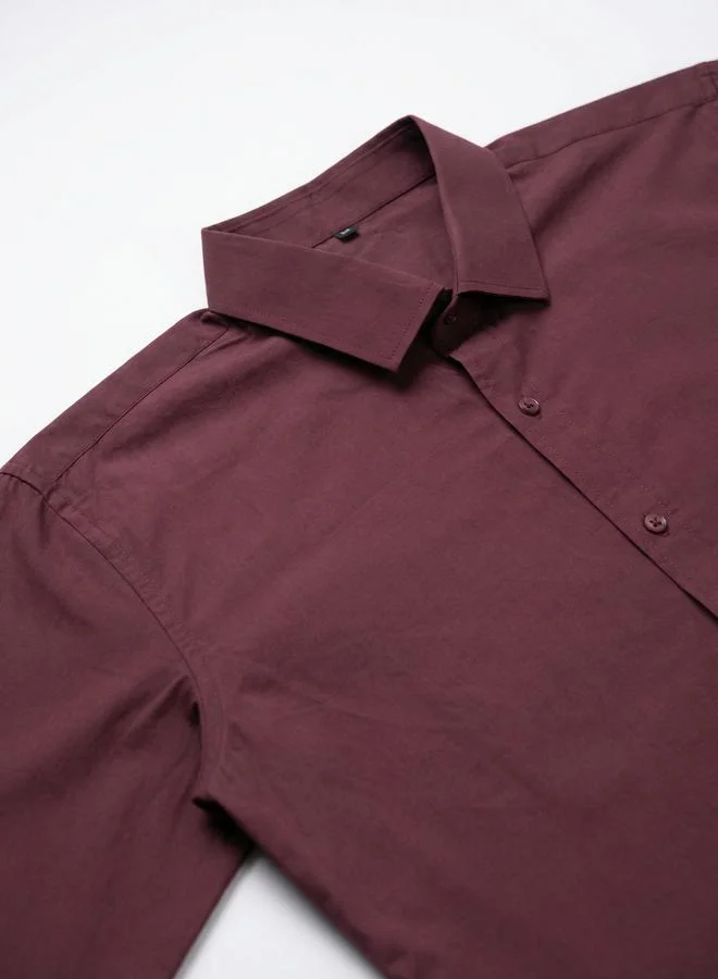 Truloom Maroon Men Relaxed Casual Shirt for Men | Best Price UAE