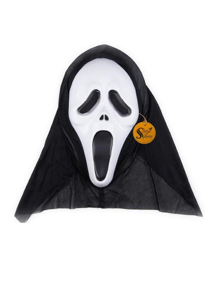 Sage Square Sage Square Ghost Comic FACE MASK Fawkes Mask Anonymous Edition Face-Mask Perfect Fit Cosplay Holi Halloween Function Party (Set of 1)  - Image 2