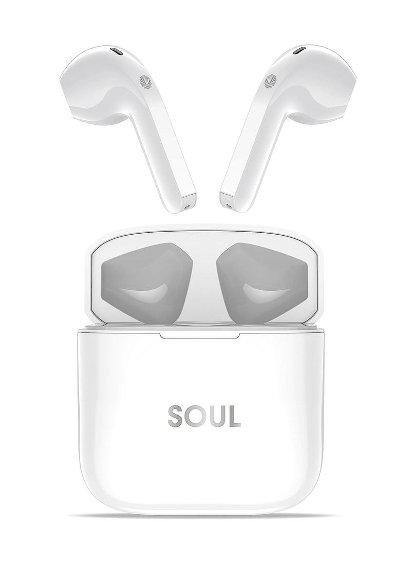 Xcell Xcell SouL10 Ear Buds with Clear Sound & Rich Bass, 5hrs play & talk time & 120 hours standby, compatible with most Android/iOS/Harmony OS devices - White  - Image 1