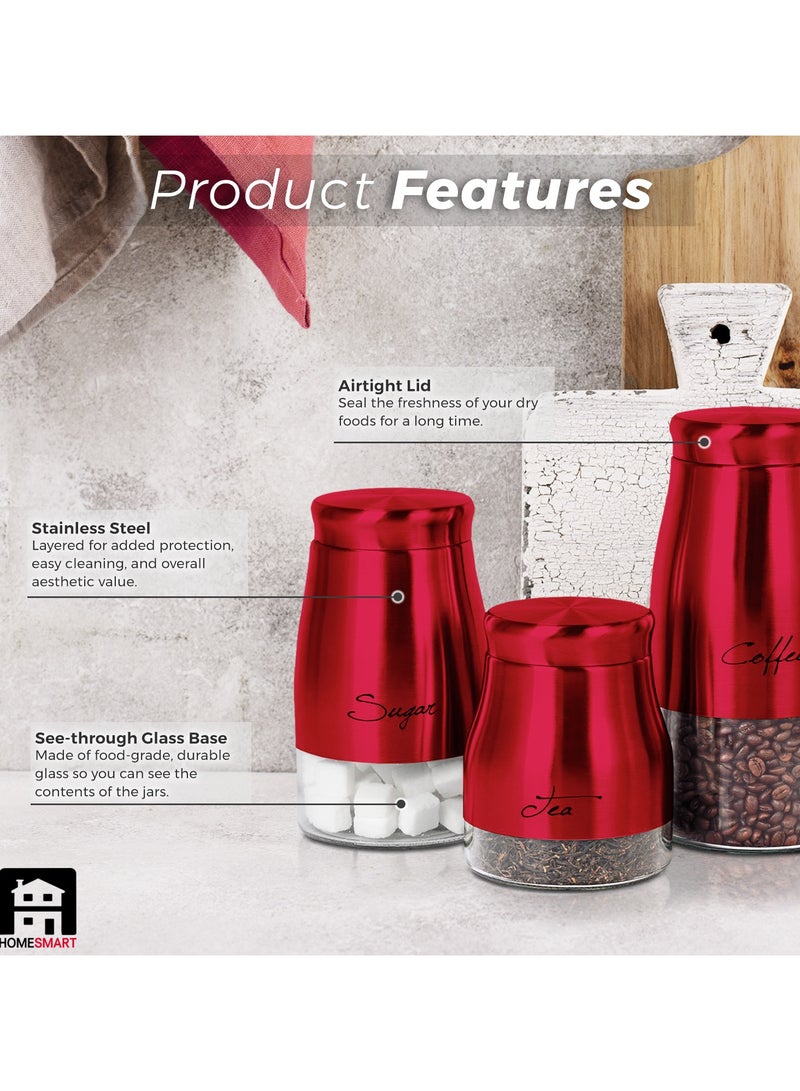 المنزل الذكي مجموعة علب زجاجية لتخزين الطعام من هوم سمارت مع غطاء محكم الغلق - Image 2
