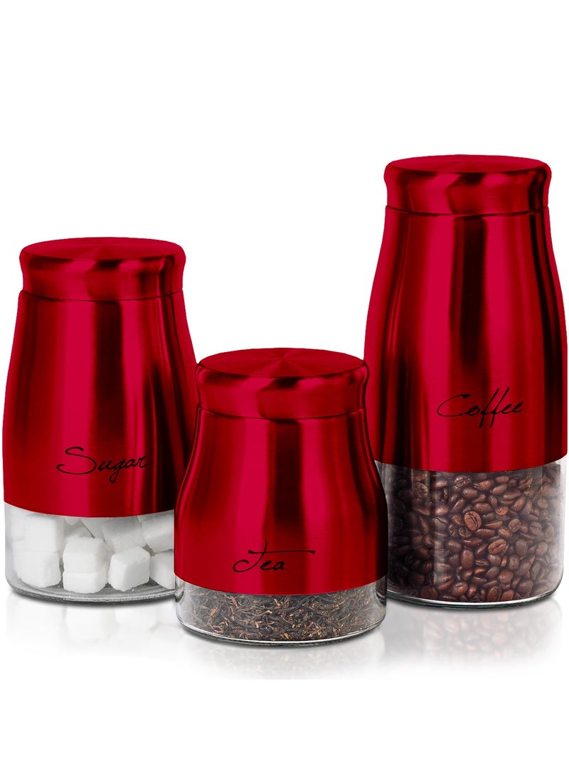 المنزل الذكي مجموعة علب زجاجية لتخزين الطعام من هوم سمارت مع غطاء محكم الغلق - Image 1