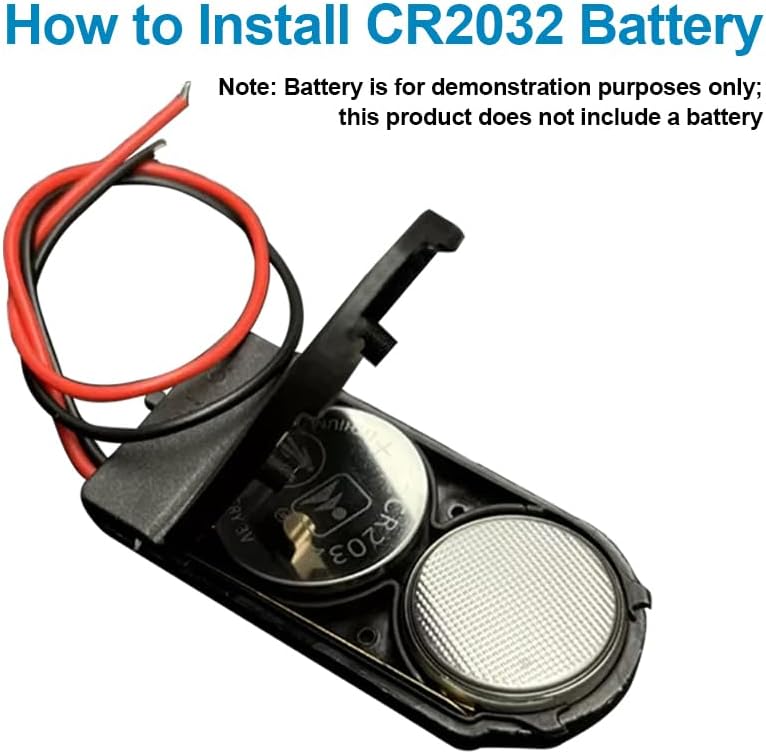 QTEATAK 6 قطع حامل بطارية عملة CR2032 2 × 3 فولت مع أسلاك ومفتاح تشغيل/إيقاف - Image 5