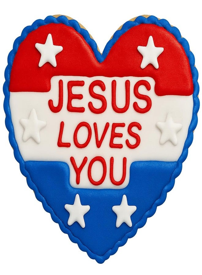 Mighty Gadget Jesus Loves You Cookie Cutter - 4x3.55 Inches, Christian Baking Tool & Faith-Based Gift (Random Color) - Image 3