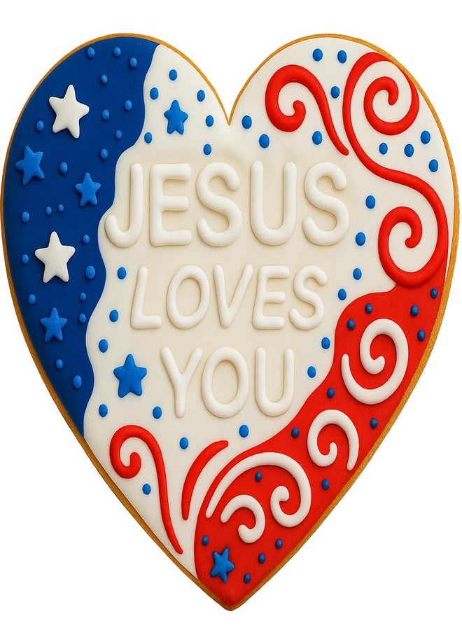 Mighty Gadget Jesus Loves You Cookie Cutter - 4x3.55 Inches, Christian Baking Tool & Faith-Based Gift (Random Color) - Image 5