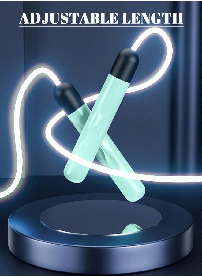 GROIC Jump Rope with LED Light, Skipping Rope for Women Teenagers Children Trainer, Length Adjustable, Indoor Outdoor Portable Interesting Jump Rope for Workout Fitness Gifts and Fun  - Image 3