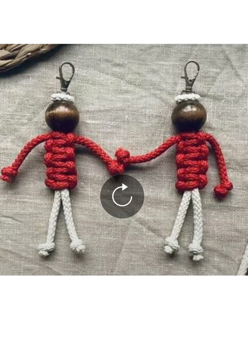 macrame sanu handmade macrame boho keychains/ bag hanging/ mobile hanging