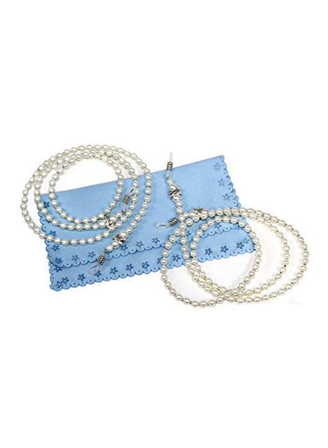 NIBEMINENT 2-Piece Pearl Beaded Sunglasses Chain - Image 3