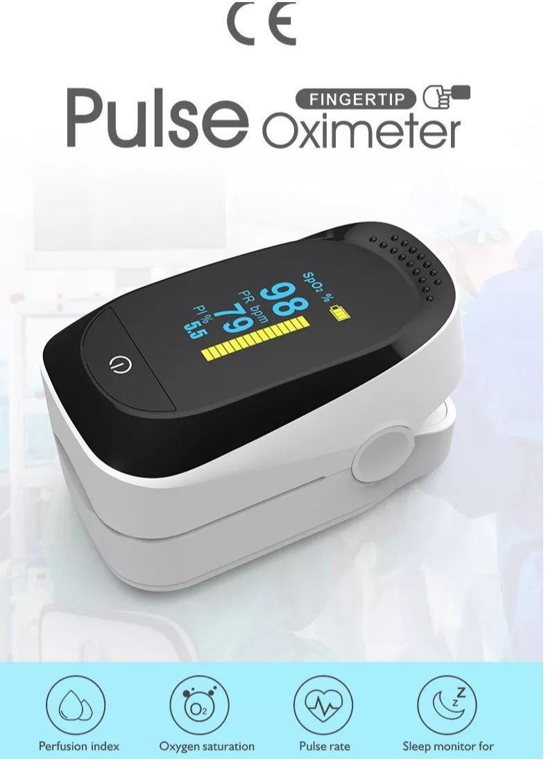 YUNSYE YUNSYE OLED مقياس التأكسج بنبض الإصبع، مقياس O2، أبيض  - Image 3