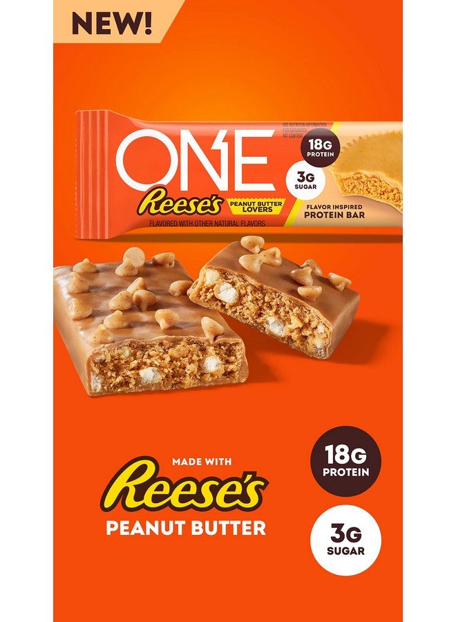 وان ألواح بروتين وان، عشاق زبدة الفول السوداني من ريسز، خالية من الغلوتين مع 18 جرامًا من البروتين و3 جرامات من السكر، أساسية في المخزن، 2.12 أونصة (12 قطعة) - Image 1