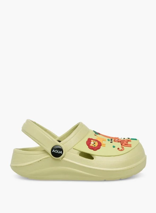 Aqua Boys Safari Embossed Clogs