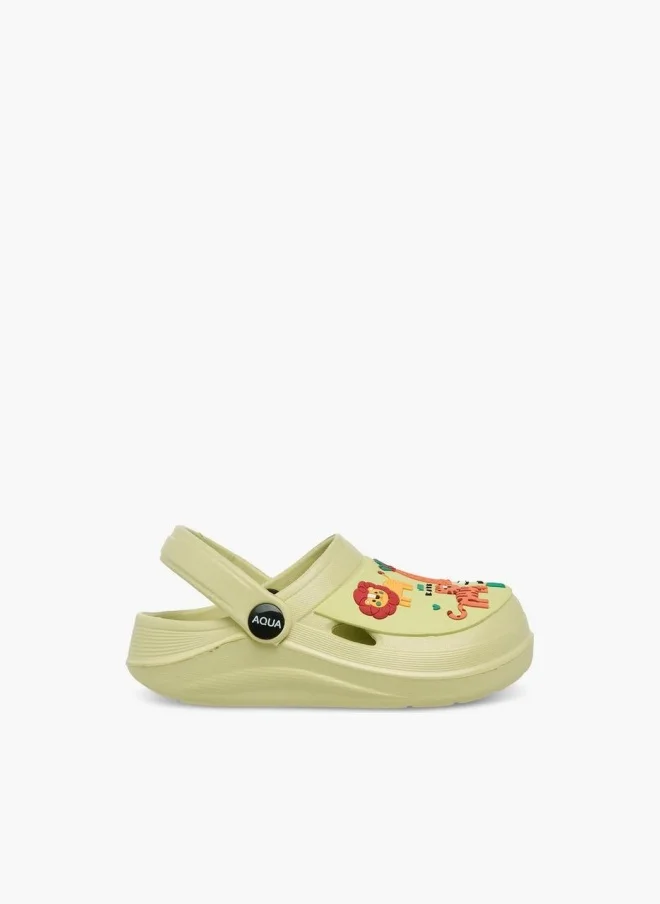 أكوا Boys Safari Embossed Clogs
