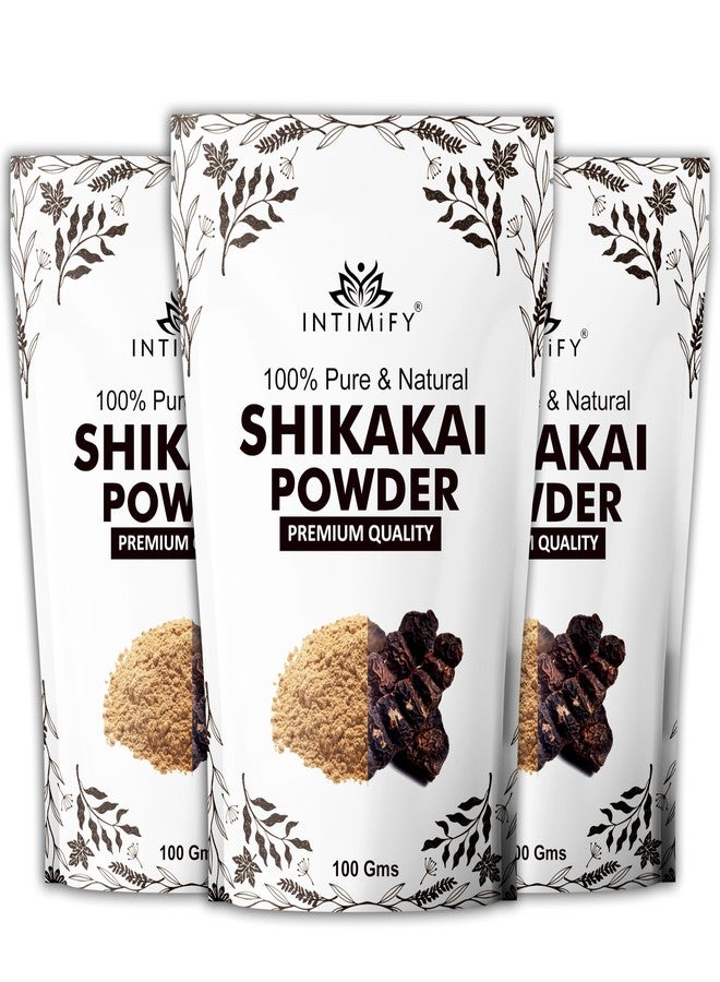 INTIMIFY مسحوق شيكاكاي من إنتيميفاي لنمو الشعر | يمكن استخدامه لعلاج قشرة الرأس، وللوجه، والعناية بالبشرة، والشامبو، وغسول الشعر 300 غرام (عبوة من 3) - Image 1