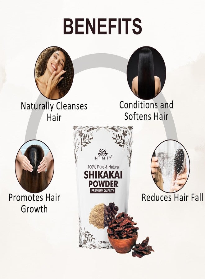 INTIMIFY مسحوق شيكاكاي من إنتيميفاي لنمو الشعر | يمكن استخدامه لعلاج قشرة الرأس، وللوجه، والعناية بالبشرة، والشامبو، وغسول الشعر 300 غرام (عبوة من 3) - Image 3